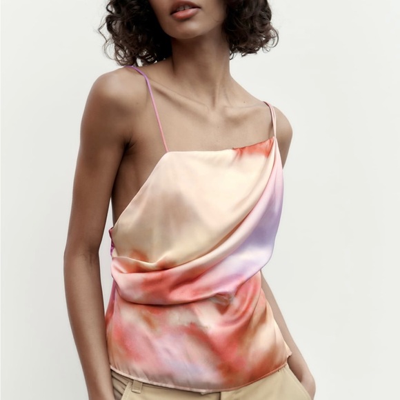 Satin effect Zara tank top - Picture 2 of 5